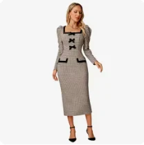 Plaid Tweed Dress